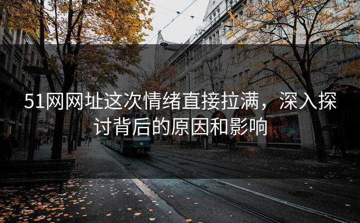 51网网址这次情绪直接拉满，深入探讨背后的原因和影响