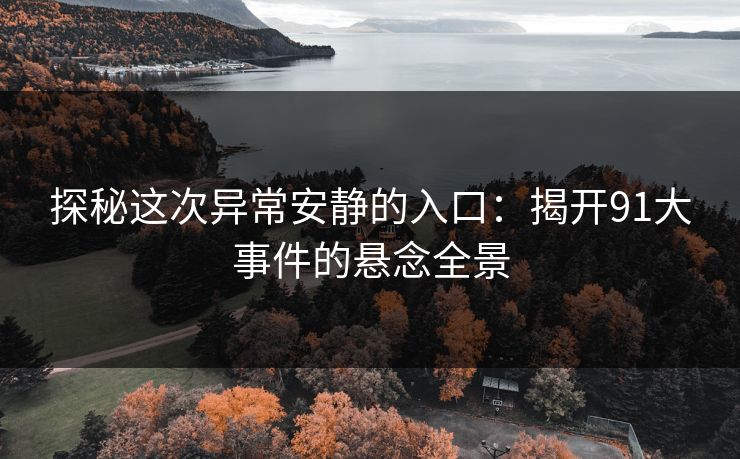 探秘这次异常安静的入口：揭开91大事件的悬念全景