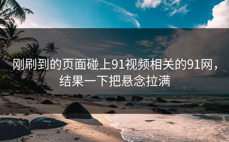 刚刷到的页面碰上91视频相关的91网，结果一下把悬念拉满