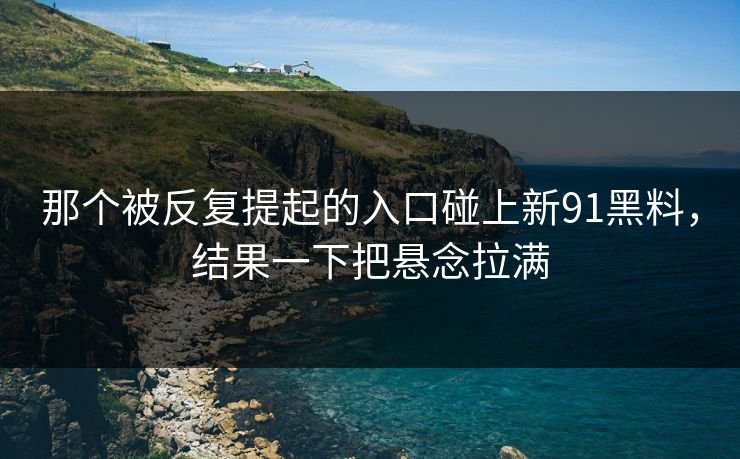 那个被反复提起的入口碰上新91黑料，结果一下把悬念拉满